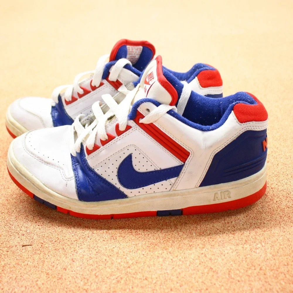 VINTAGE 2003 DS Nike Air Force 2 Low (GS) 6.5Y White Blue Ribbon-Red 306527-143